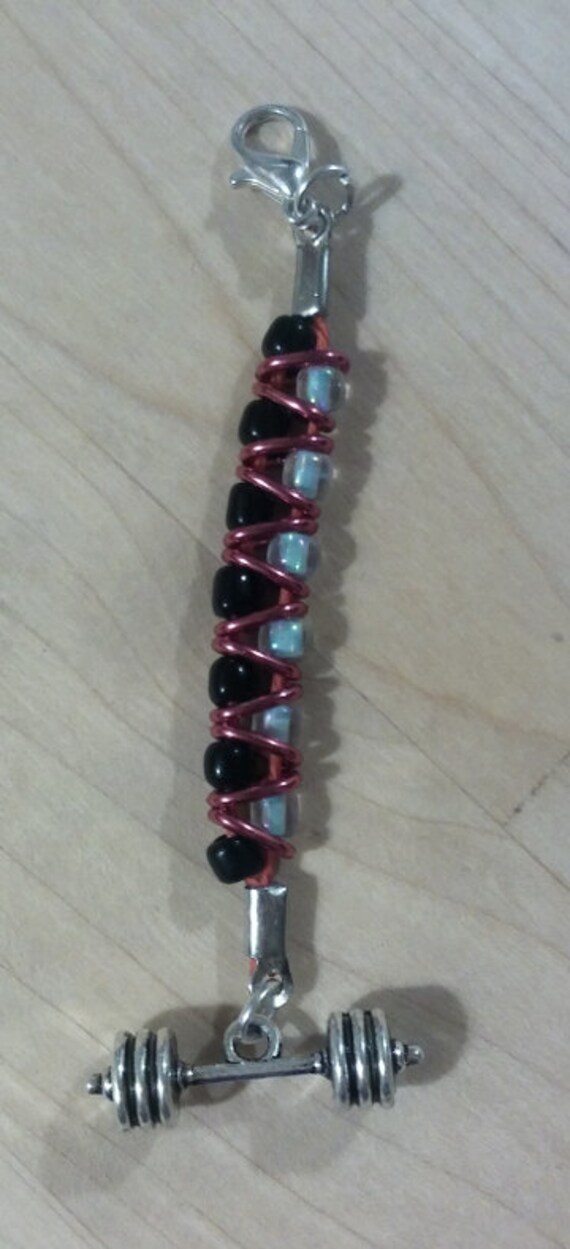 Unique Hand Beaded Zipper Pull with Black by MissJewelzCreations