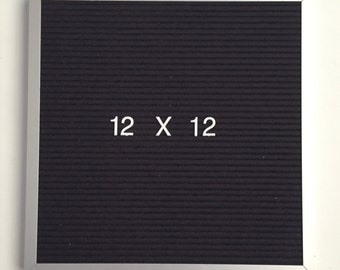 12" x 12" Custom Made Felt Letterboard with Aluminum Trim (letters included)