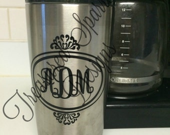 Classic Yeti monogram decal, Yeti monogram sticker