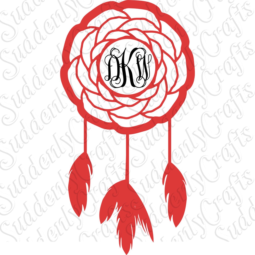 Download Decorative Rose Dream Catcher Monogram Circle by ...