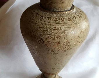 Old vintage brass vase