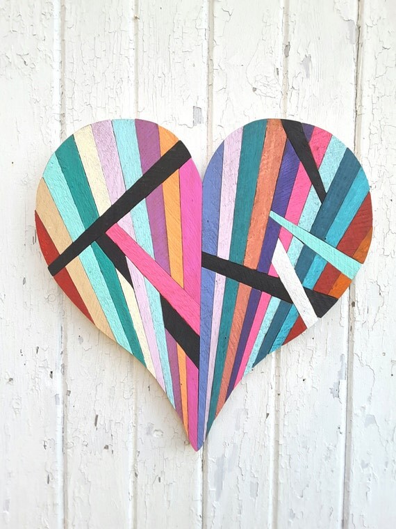 Reclaimed Wood Wall Art Abstract Painting Splintered