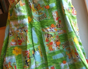 Hawaiin Gren skirt Vintage S / 8