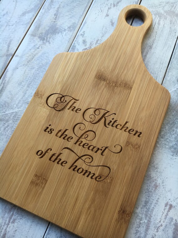 Bamboo Paddle Cutting Board Engraved Cutting Board