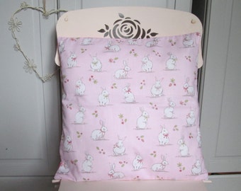 pink bunny cushion