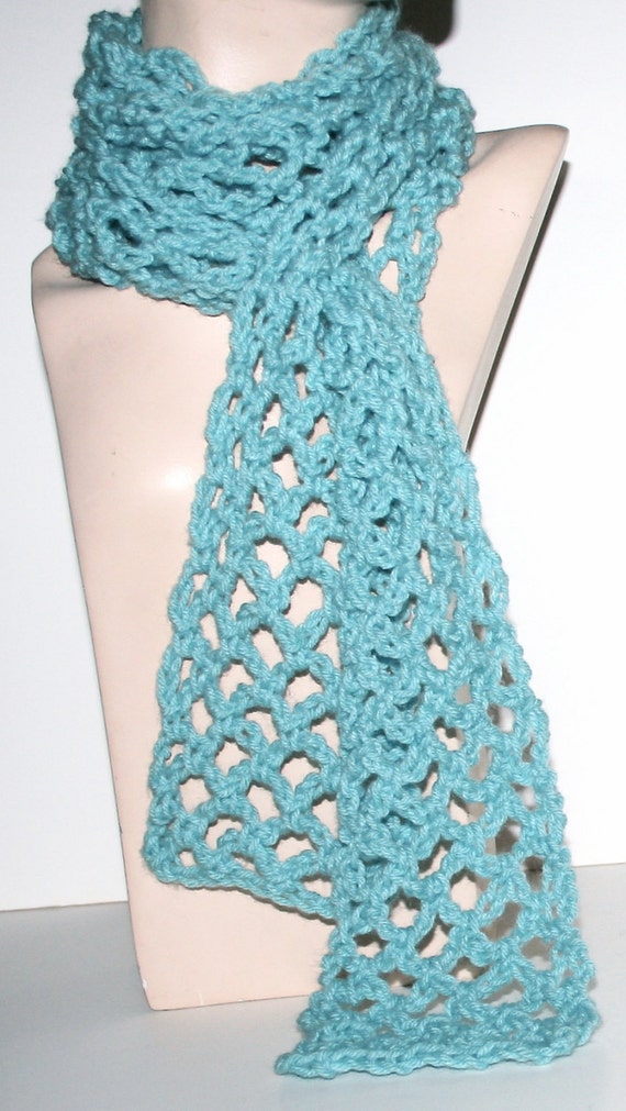 Lacy Crochet Scarf Pattern Light Airy 3 Sizes Easy Pattern