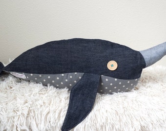 narwhal plush pillow