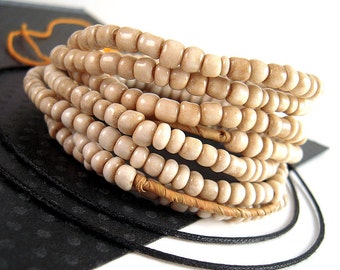 Tiny African Glass Beads, Old White Seed Beads, 2x4mm, 4x5mm, Antiqued Tribal Beads, FULL Strand, Rustic White Glass Seed Beads RX021