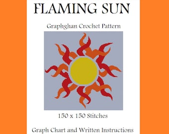 Flaming Sun - Graphghan Crochet Pattern