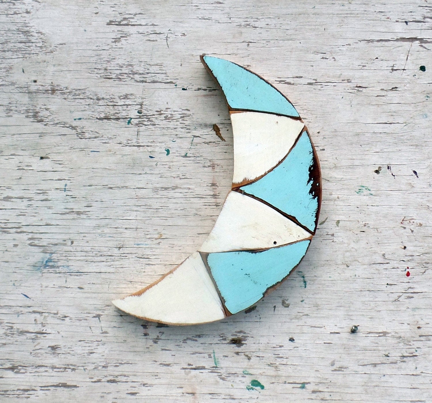 Blue Moon Wall Decor Reclaimed Wood Art Moon Nursery Decor