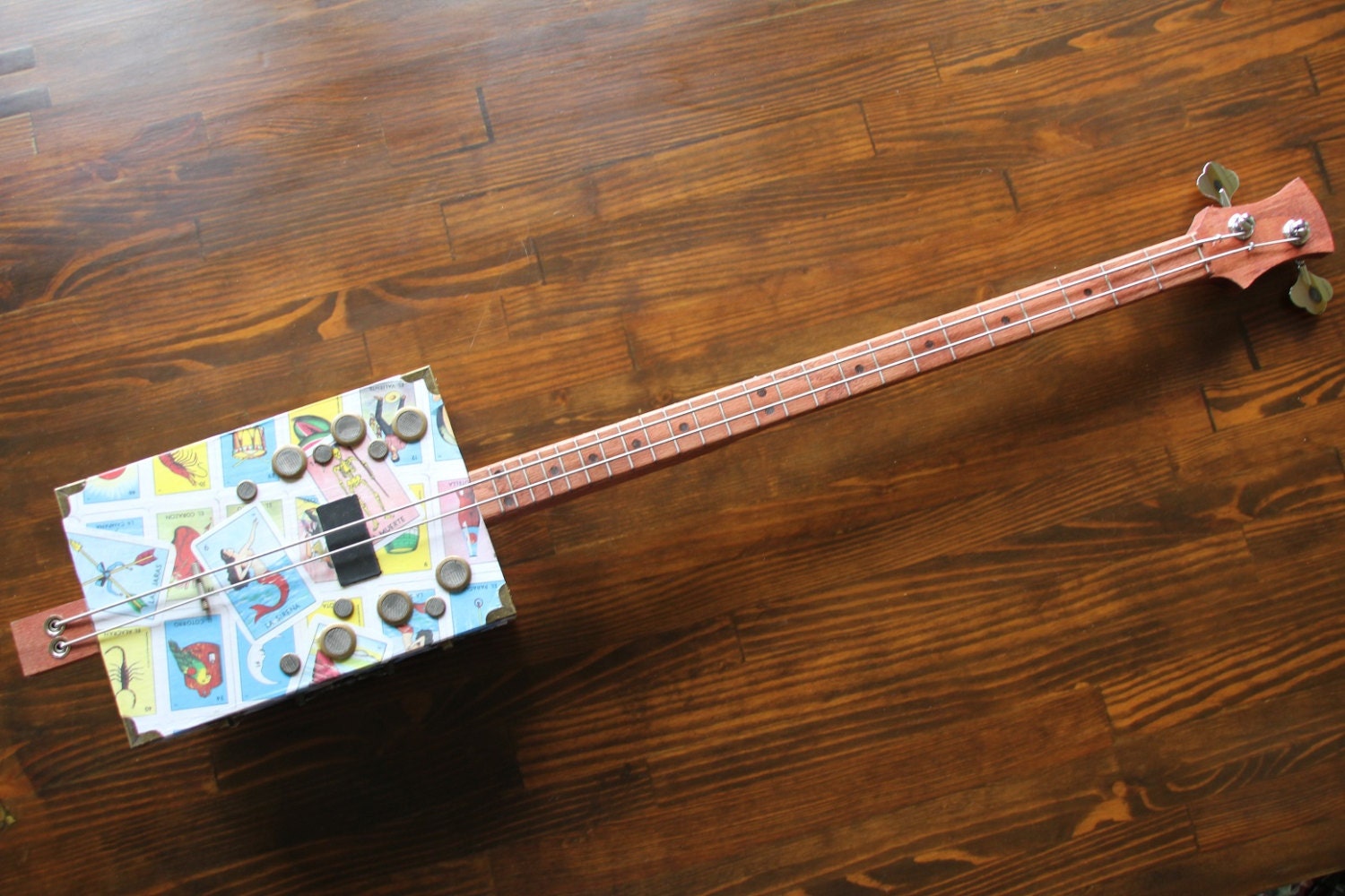 Cigar Box Style Bass Guitar 2 String Etsy
