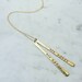Double vertical straight bar necklace