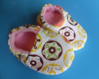 DONUTS! Soft Shoes - Size 12-18 Months READY to SHIP!