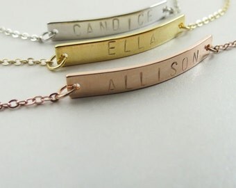 Bridesmaids Jewelry Personalized Bracelet Rose Gold Bracelet Anniversary Gift for Her Custom Hand Stamped Bracelet