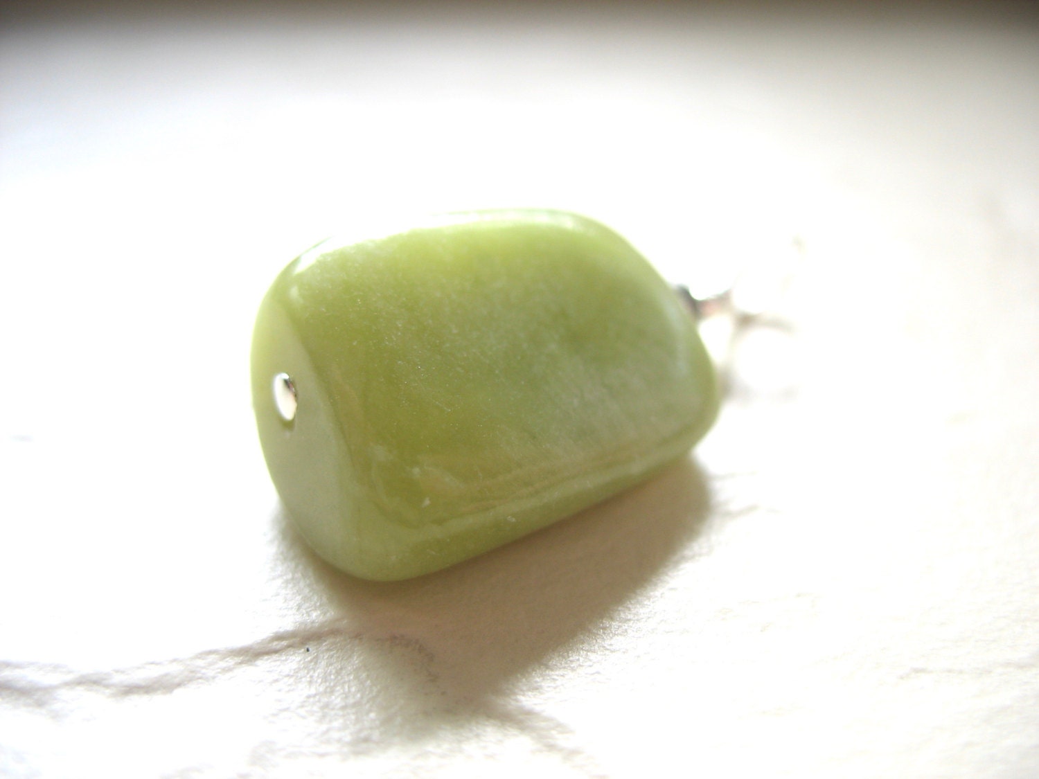 Serpentine Green Serpentine Stone Pendant by LuminousCreation
