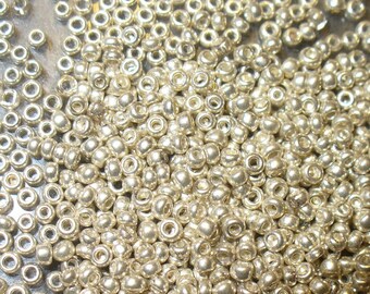 Micro Seed Beads - Antique Size 16/0 Silvery Color Glass