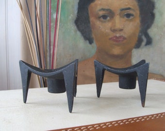 ... Candles Black Cast Iron Metal Tripod Candleholders <b>Danish Modern</b> - il_340x270.908458866_erak