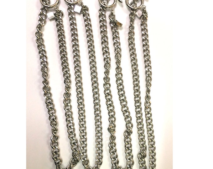 4 Finished Toggle Clasp Necklace Heavy Cable Chain 18 inch Silver-tone TN2