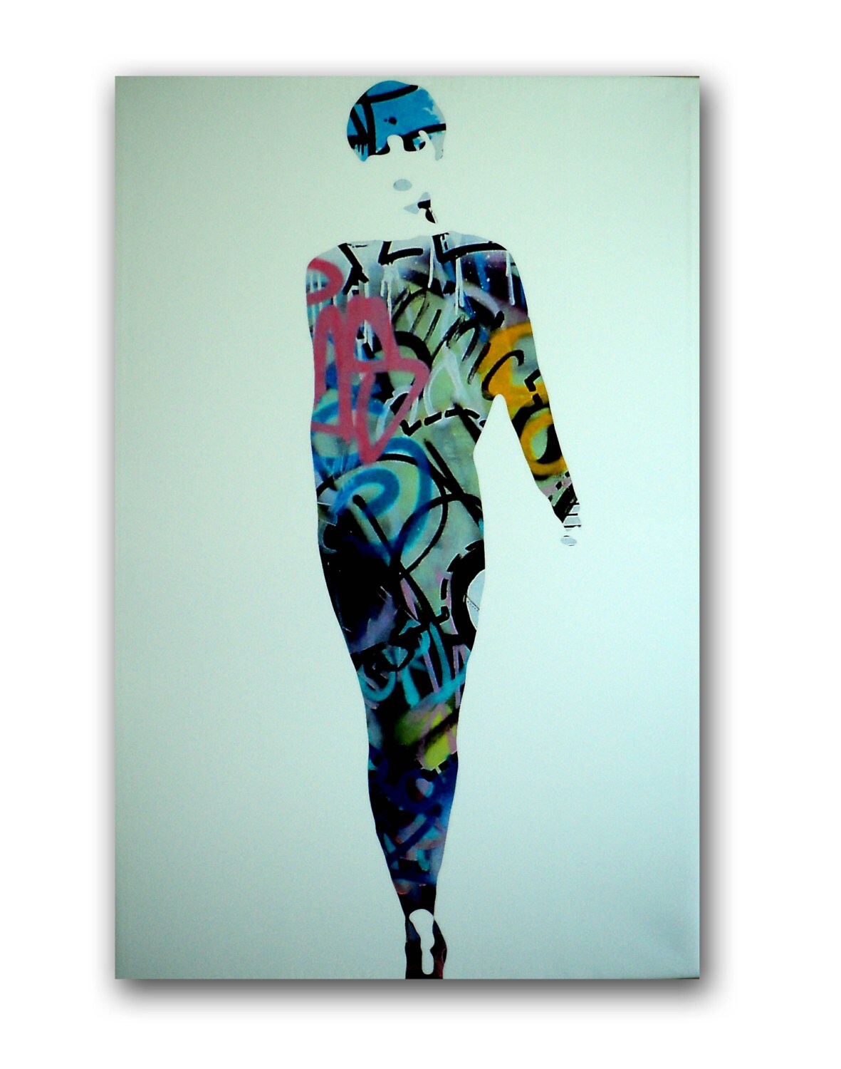 Original Graffiti Style Fashion Illustration Canvas Print