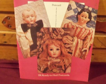 1985 Helen Nolan Antique Doll Photo Postcards In Full Color Dover Publications