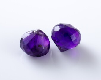 Faceted Amethyst Gemstone Onion Briolette