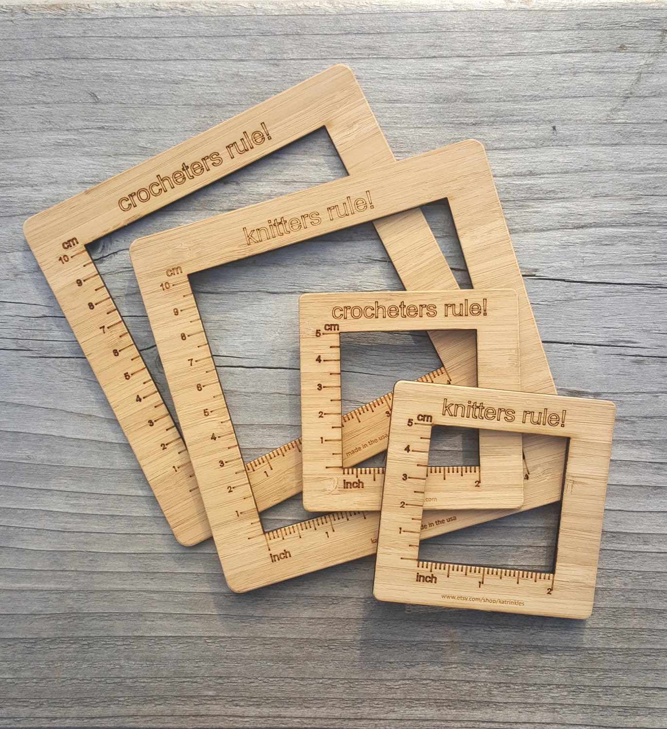 Gauge Swatch Measurement Ruler Square Tool for by katrinkles