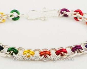 Helm Bracelet Chain Maille Kit-Rainbow Chain Maille Bracelet Kit