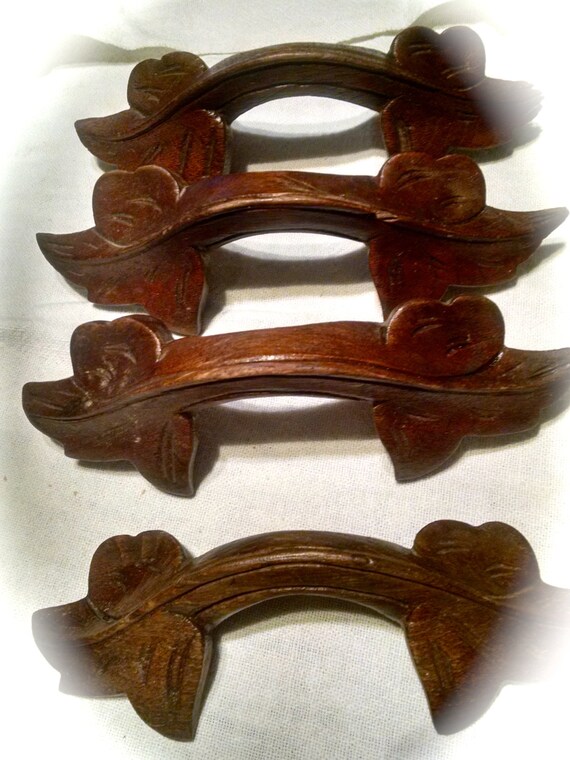 4 Vintage Drawer Pulls Wooden Hand Carved Drawer Pulls   Il 570xN.908684066 Qy8k 