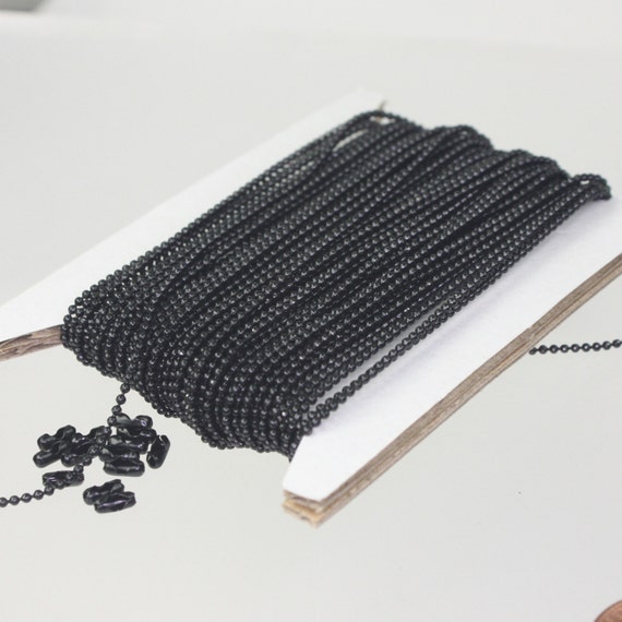 Black Ball Chain Bulk 10 feet Ball Chain ROUND micro ball