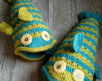Gallery For > Crochet Fish Hat