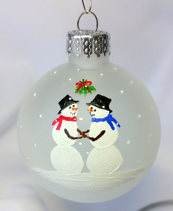 Christmas Ornament, Wedding, Groom Groom, Mr & Mr. Snowcouple, winter wedding, anniversary gift