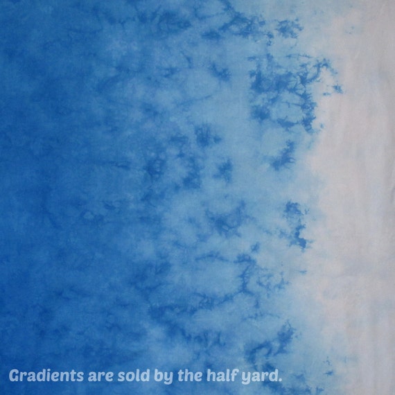 Hand Dyed Fabric Gradient Blue Sky by vickiwelsh on Etsy