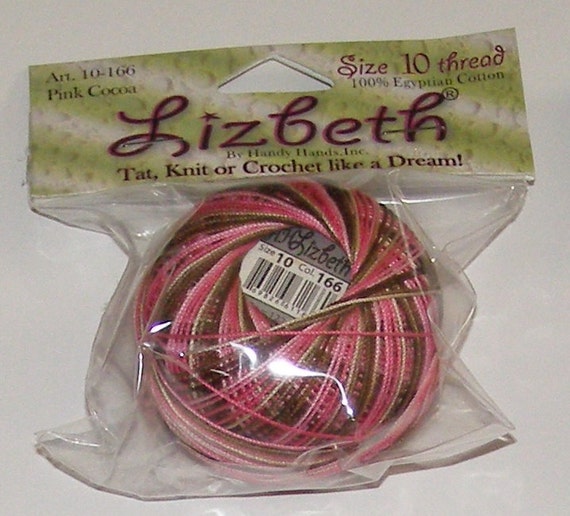 Lizbeth cotton thread size 10 166 Pink Cocoa tatting by pegas246