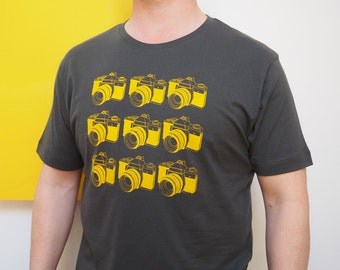 Cameras T shirt, SLR Cameras Print Tshirt, Photography gift, photographer t shirt, vintage cameras gift, mens t shirt, gift for him