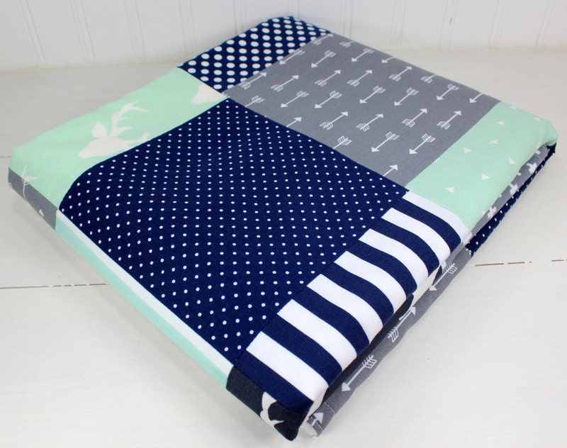 Baby Boy Blanket Nursery Decor Minky Blanket Woodland