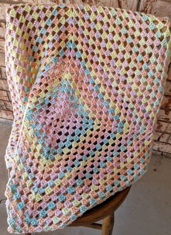 Crochet afghan Baby blanket Crochet granny square afghan