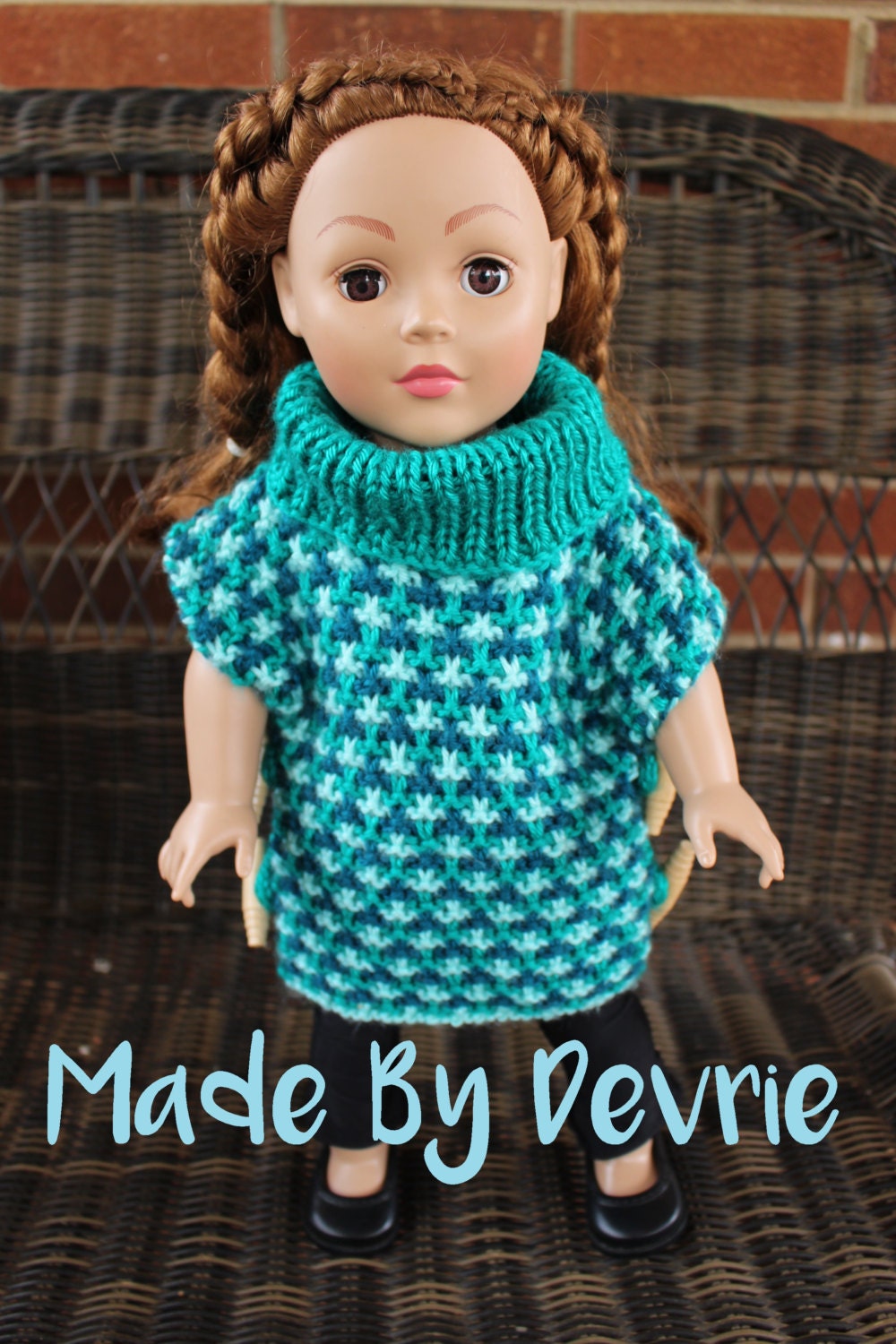 18 inch doll clothes KNITTING PATTERN Doll Sweater Knitted