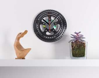 Silver Chainwheel Bicycle Clock