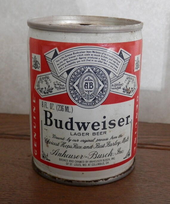 Vintage 8 Oz Budweiser Beer Can