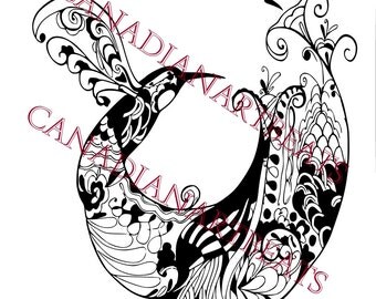 SVG Fantasy Bird Design-Clothing-Circuit Design Cutters Vinyl SVG Files