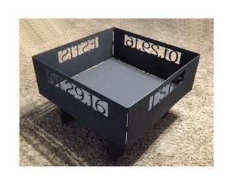 Fire Pit Customized with Name and Date