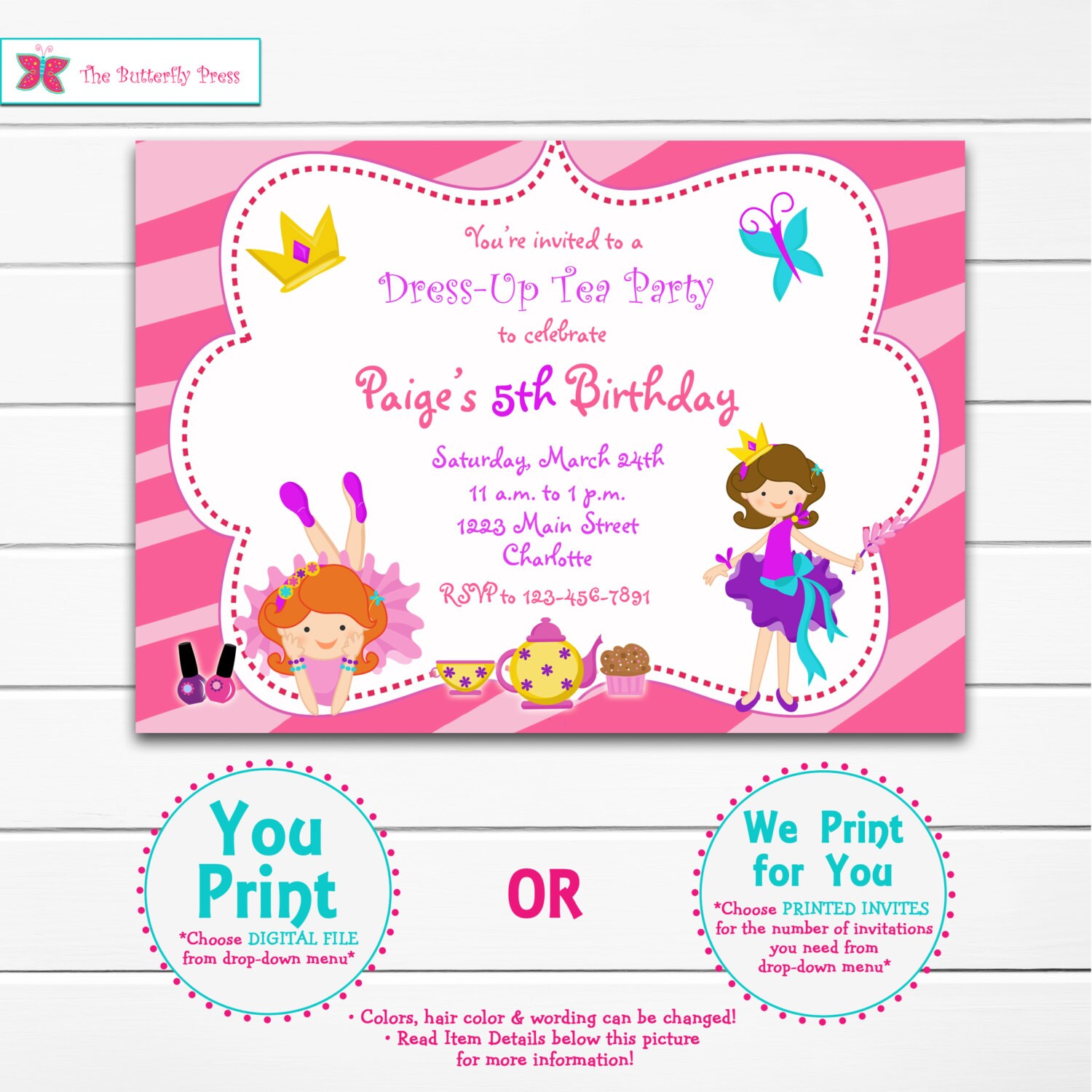Dress Up Party Birthday Invitation Dress Up Birthday