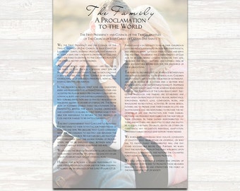 Custom Printable LDS Family Proclamation- single photo