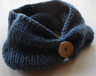 Brown High Collar Cowl Knit Neck Cowls Collars by NeedleCraftNook