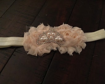 Items similar to Pretty Pink Princess Crochet Crown - Tiara Headband ...