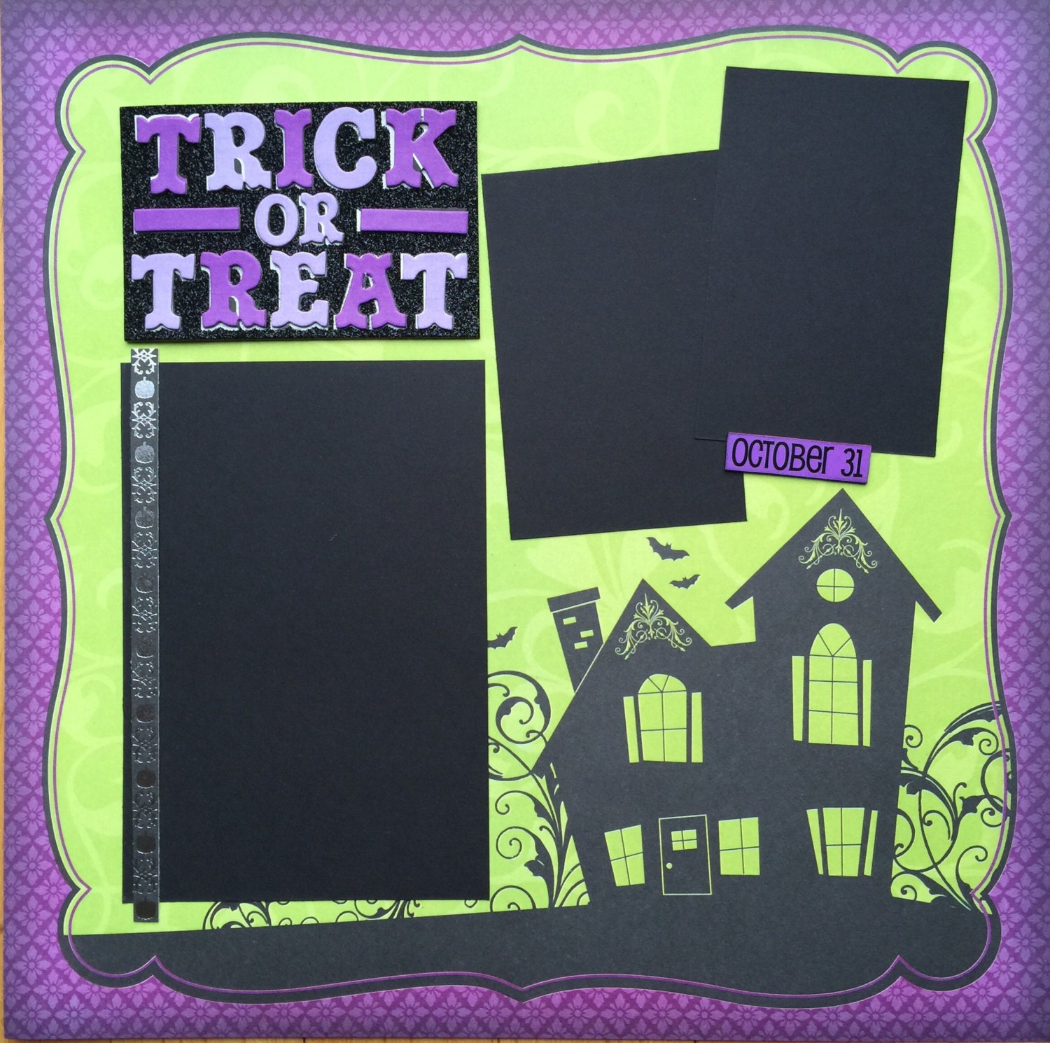 Halloween Scrapbook Page Premade Halloween Scrapbook Album