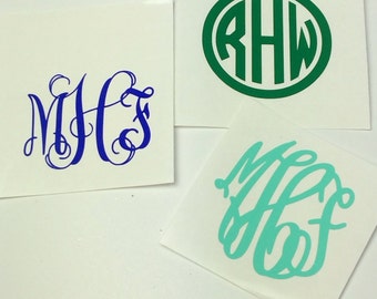 2 inch Monogram Decal, initial decal, initial stickers, small monogram decal, Monogram for phone, vinyl monogram decal