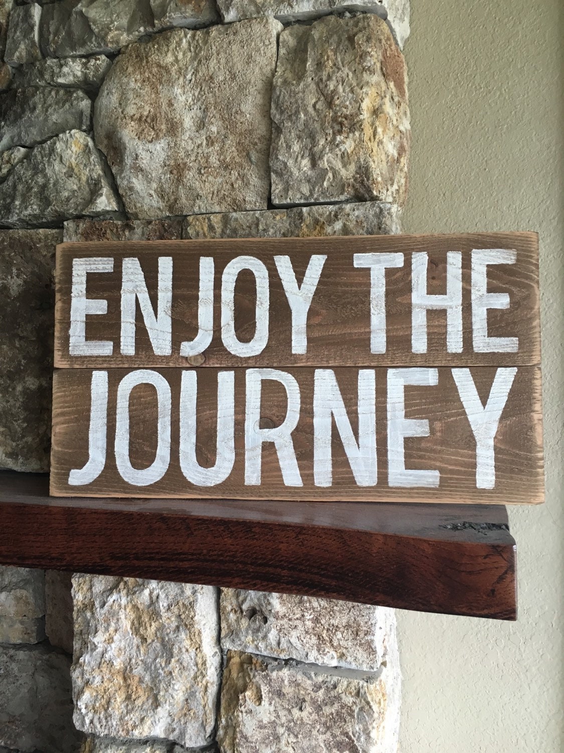 Enjoy the journey Distressed Wood Sign Inspirational