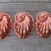 metal sea shell molds set of 5 copper tint aluminum weddings candles soap tart molds wall decor christmas crafts