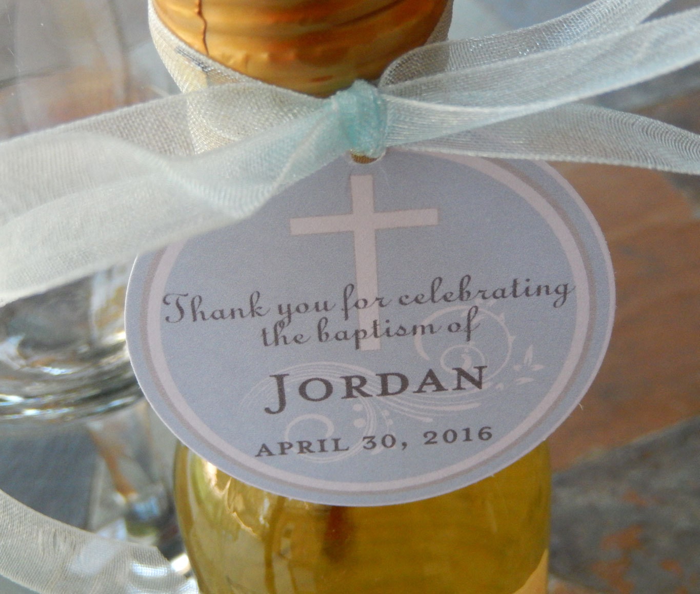 Baptism Christening Baby Dedication Custom Thank You Tags